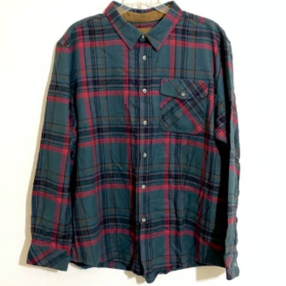 NWOT CQR All Cotton Long Sleeve Plaid Flannel Shirt Men's Size 2XL